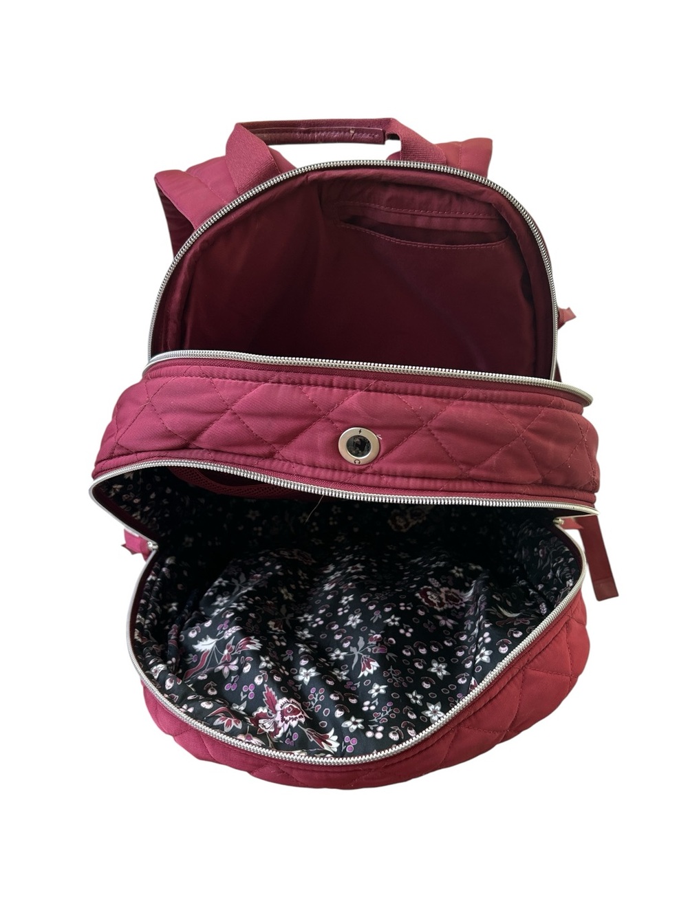 Vera Bradley Quilted Wine Backpack - Picture 5 of 10
